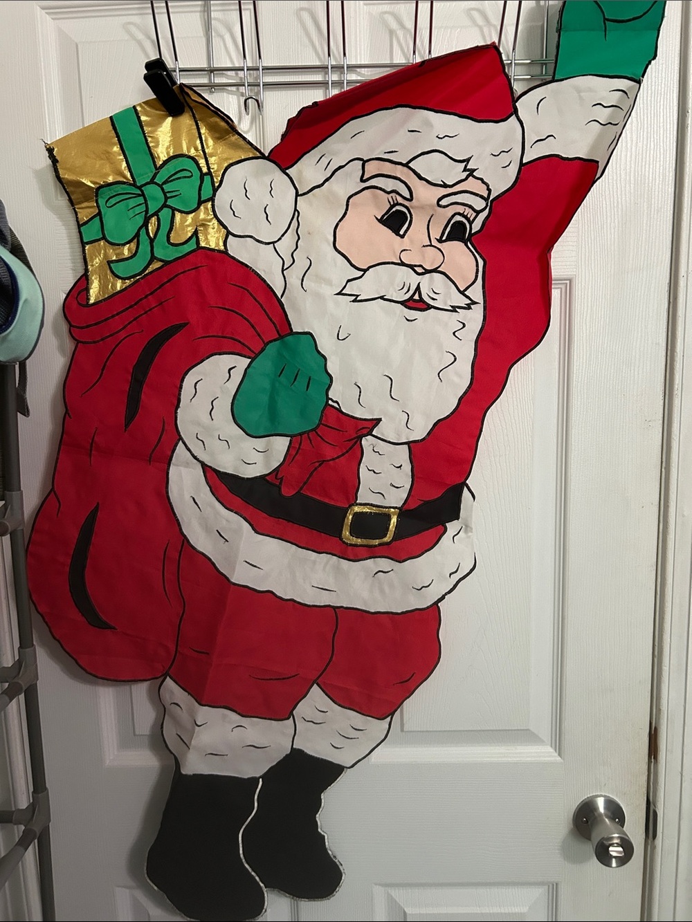 Festive Red Santa flag - Holiday Decoration
